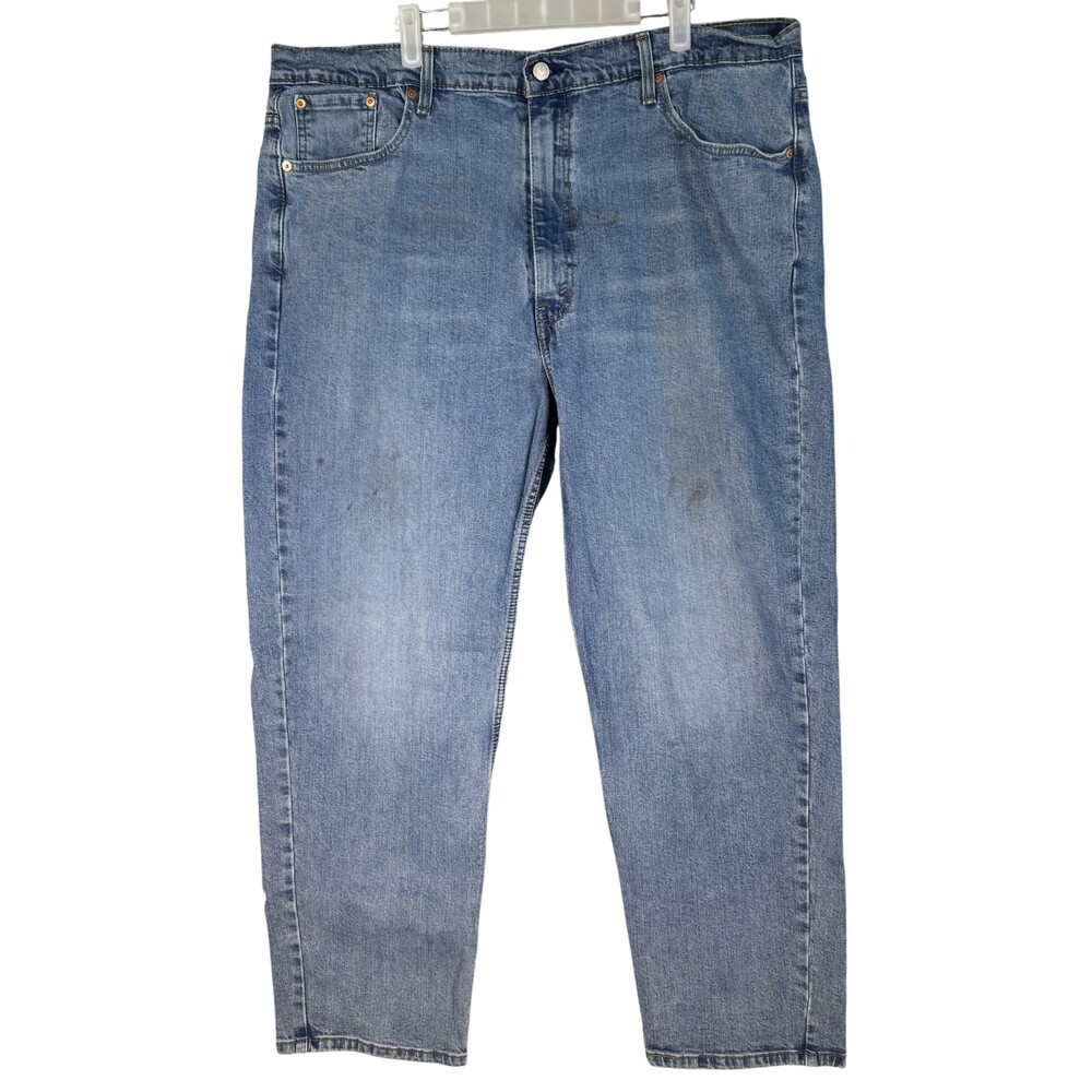 Levis 550 Jeans Mens 44x32 Blue Relaxed Fit Denim Tapered Leg Made in Egypt